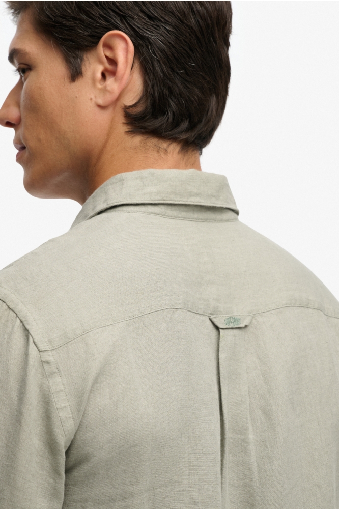 Superdry groene heren overhemd | Close up