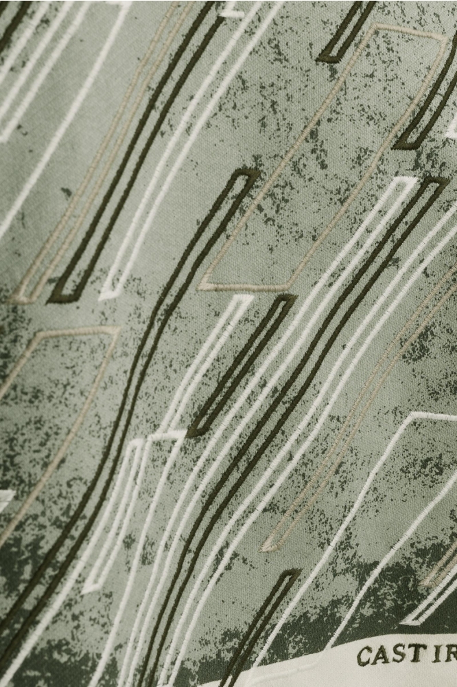 Cast Iron ecru heren sweater | Close up