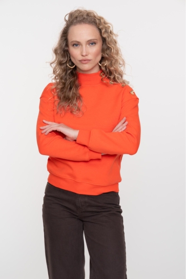 Geisha TRUI MET GOUDEN HARTJE BUTTONS 52835 41 ORANGE