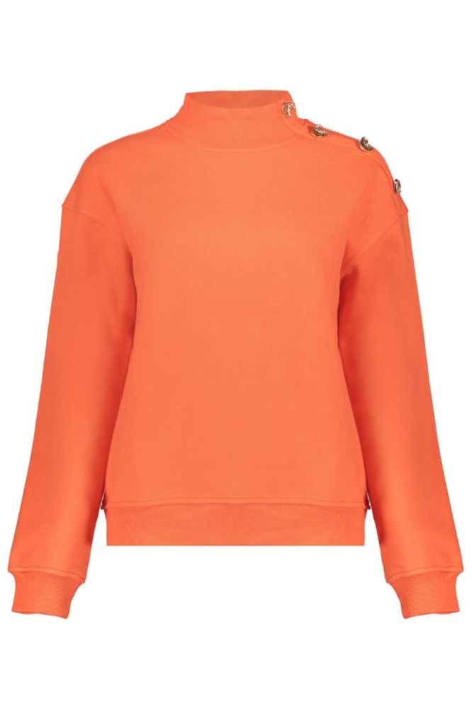 Geisha oranje dames sweater | Vooraanzicht