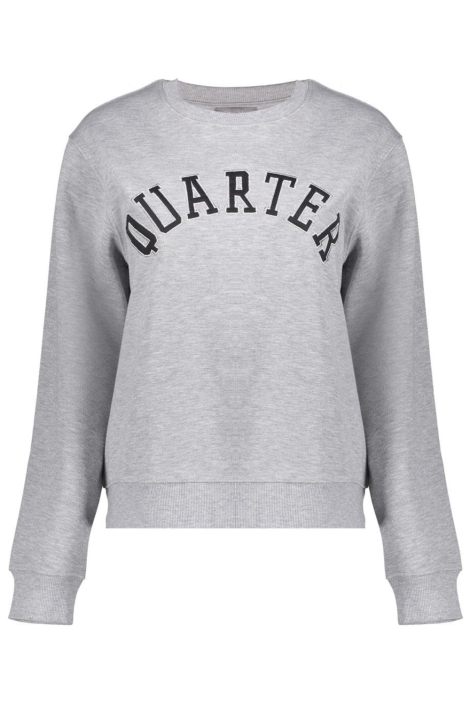 Geisha grijze dames sweater | Vooraanzicht