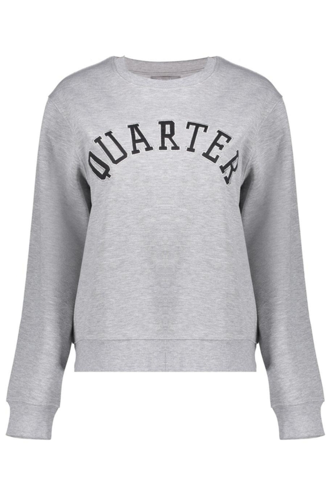 Geisha grijze dames sweater | Vooraanzicht