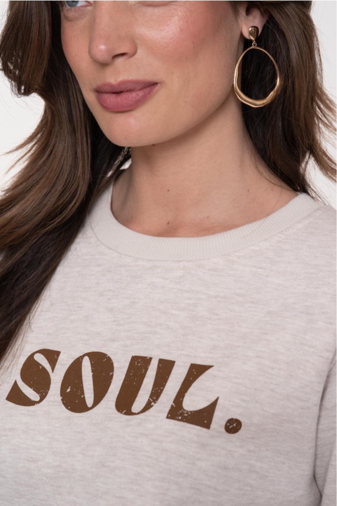 Geisha beige dames sweater | Close up