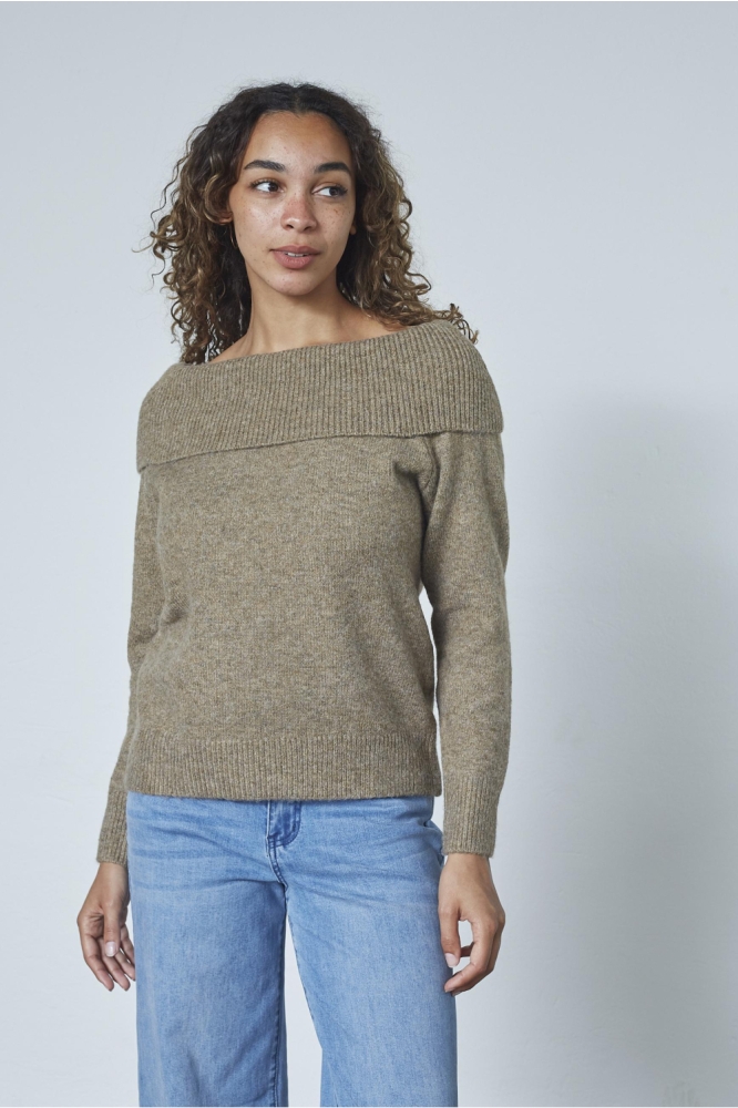 SisterS point zand dames trui | Model vooraanzicht