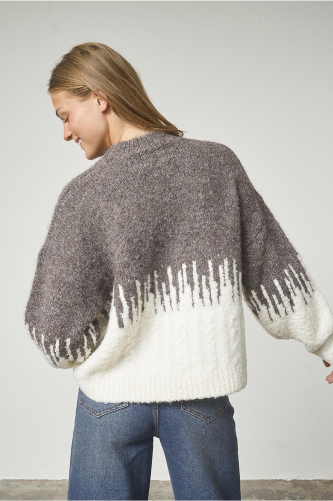 SisterS point multi color dames trui | Model achteraanzicht