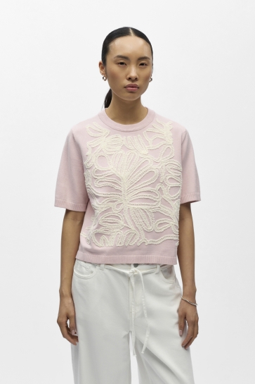 Object objmini s/s re knit pullover 144 Roze