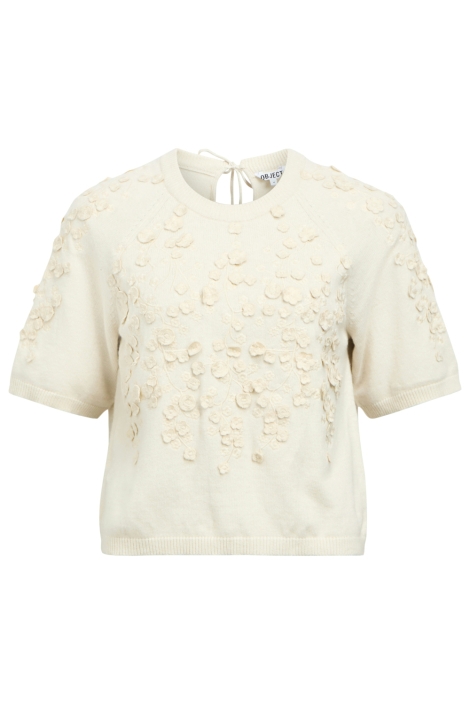 Object beige dames trui | Vooraanzicht