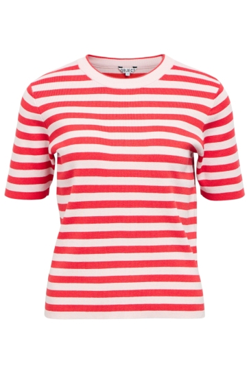 Object objester s/s new knit pullover noos Rood