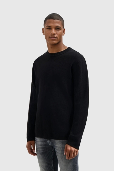 Pure Path HEAVY KNIT SWEATER 25030811 02 BLACK