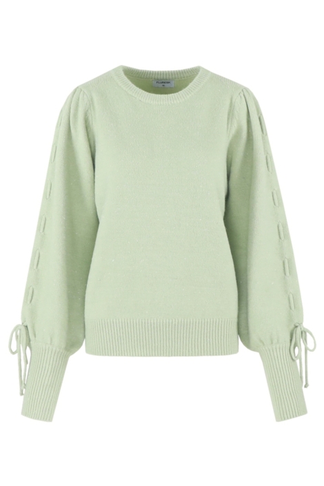 Fluresk groene dames trui | Vooraanzicht