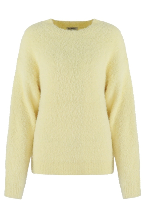 Fluresk gele dames trui | Vooraanzicht