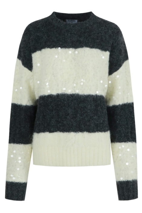 Fluresk grijze dames trui | Vooraanzicht