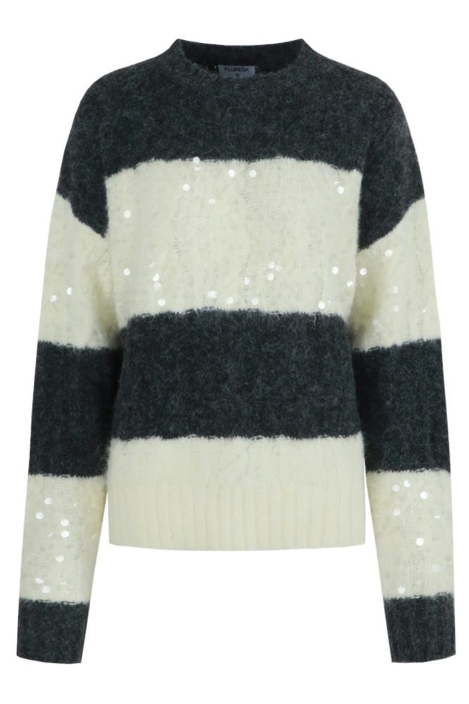 Fluresk grijze dames trui | Vooraanzicht