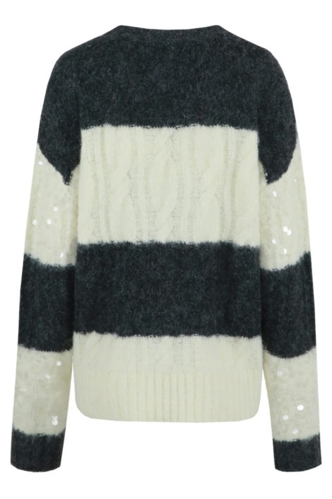 Fluresk grijze dames trui | Achteraanzicht