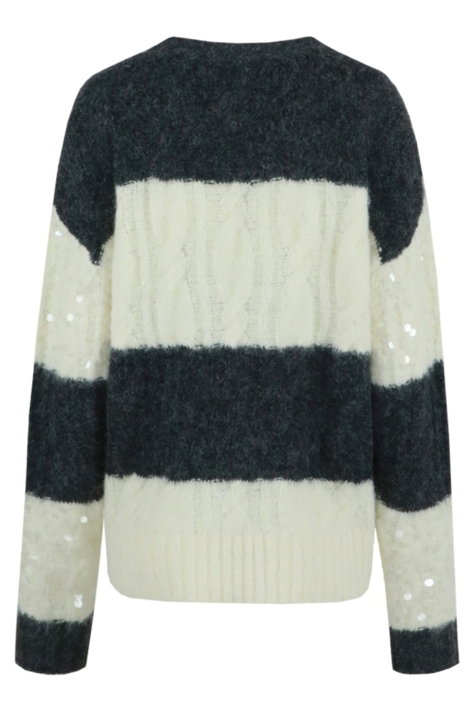 Fluresk grijze dames trui | Achteraanzicht