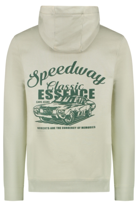 Cars beige heren sweater | Achteraanzicht