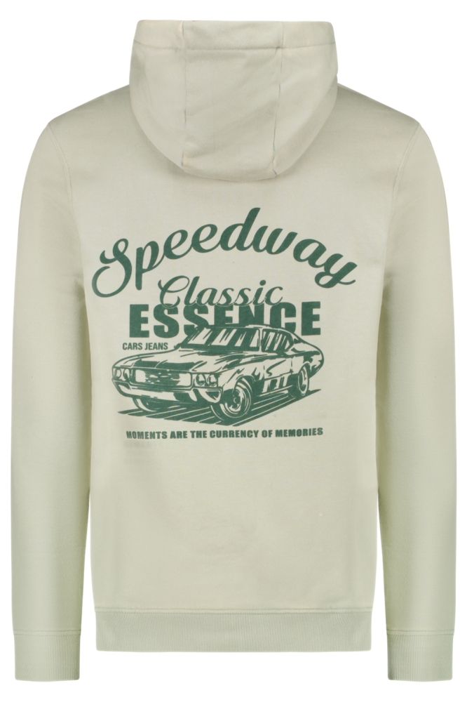 Cars beige heren sweater | Achteraanzicht