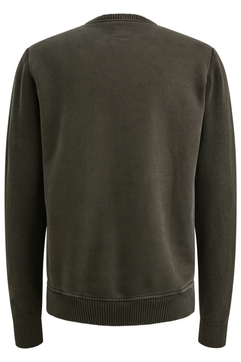 PME legend grijze heren sweater | Achteraanzicht