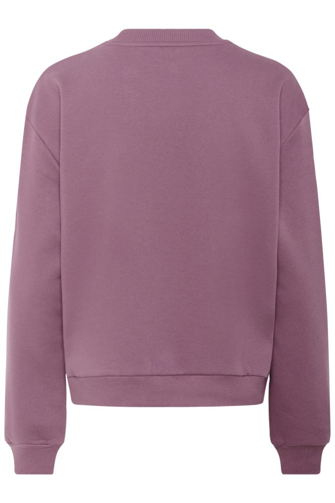 Kaffe paarse dames sweater | Achteraanzicht