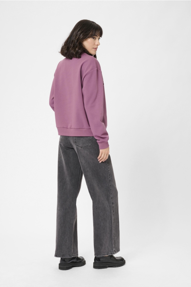 Kaffe paarse dames sweater | Model