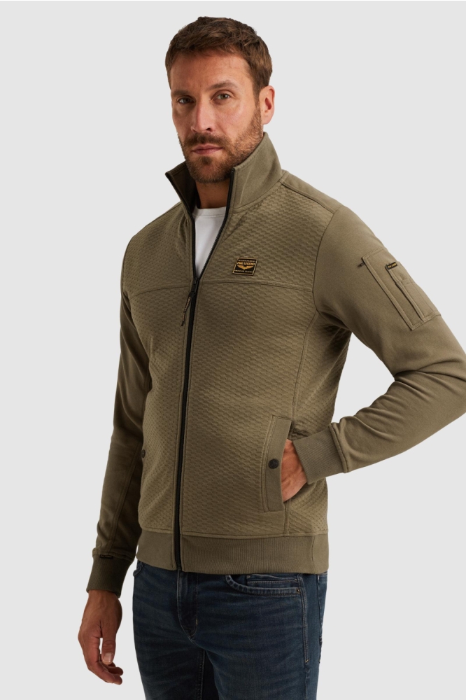 PME legend groene heren vest | Model zijaanzicht