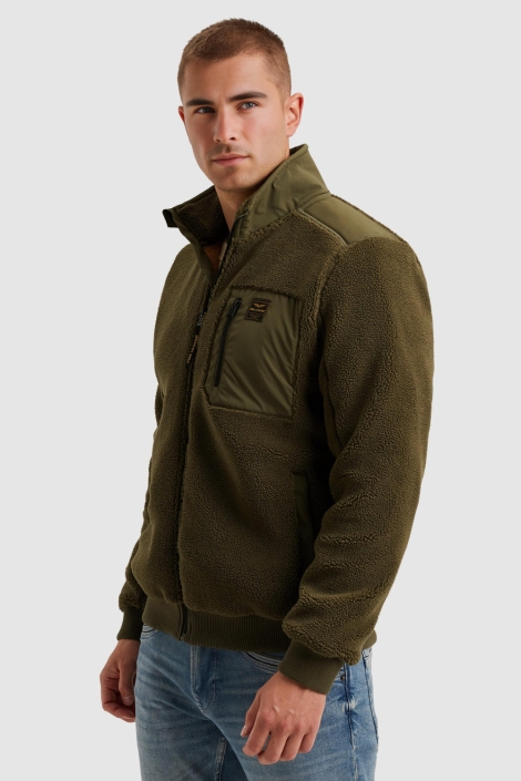 PME legend groene heren vest | Model zijaanzicht
