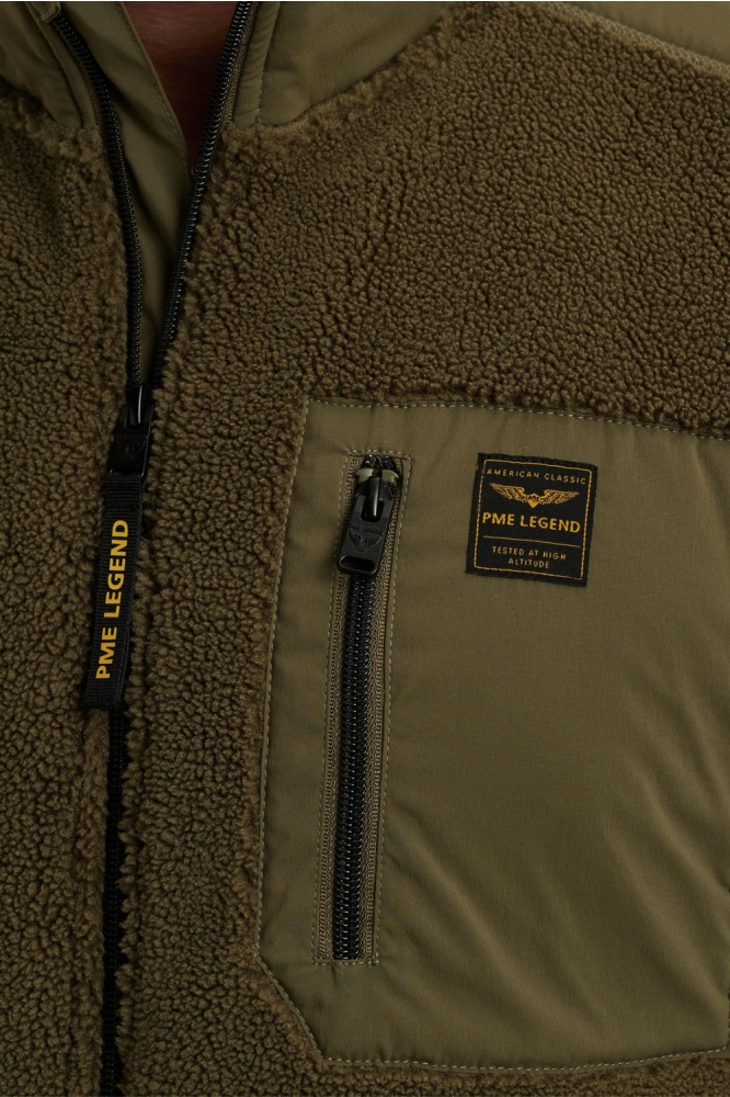 PME legend groene heren vest | Close up