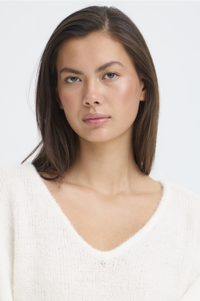 Ichi ecru dames trui | Close up