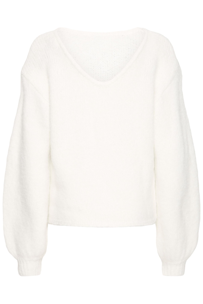 Ichi ecru dames trui | Vooraanzicht