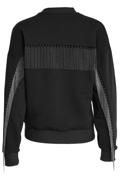 Minus zwarte dames sweater | Model achteraanzicht
