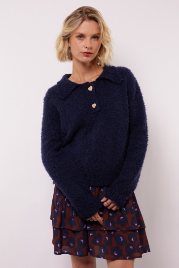 Fluresk ZORINA KNIT SWEATER 25WLF01 625 MIDNIGHT BLUE