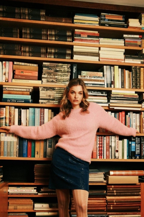 Fluresk roze dames trui | Sfeerbeeld, In situatie