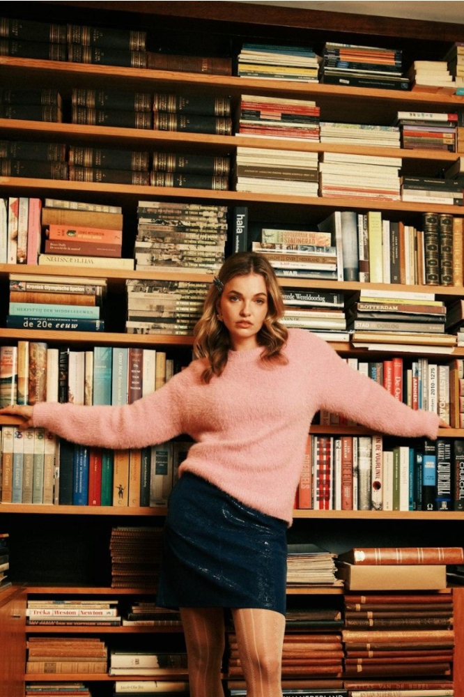 Fluresk roze dames trui | Sfeerbeeld, In situatie