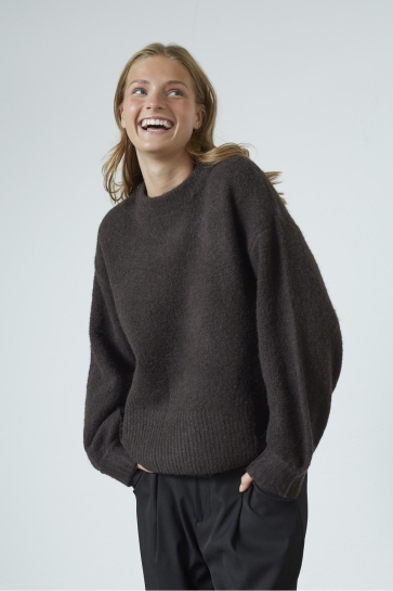 SisterS point Trui HUMAS PU 19050 D. Chocolate