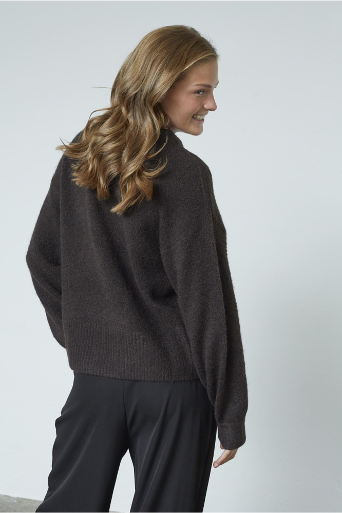 SisterS point bruine dames trui | Model achteraanzicht