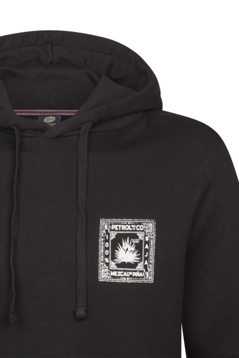 Petrol Industries zwarte heren sweater | Close up