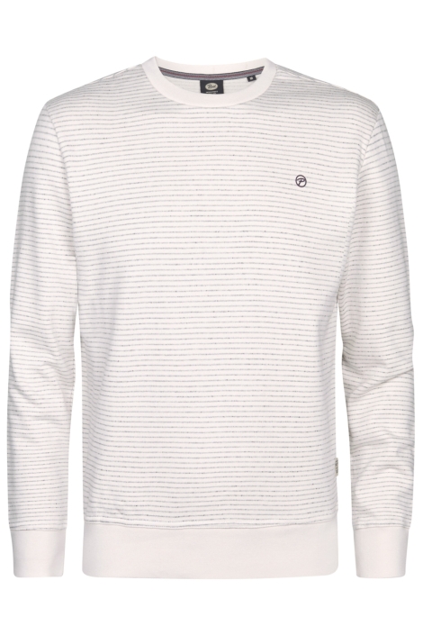 Petrol Industries ecru heren trui | Vooraanzicht