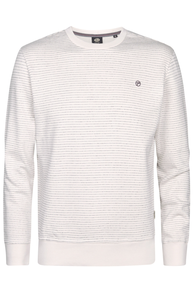 Petrol Industries ecru heren trui | Vooraanzicht