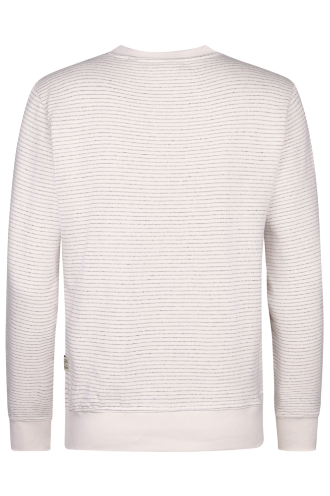 Petrol Industries ecru heren trui | Achteraanzicht