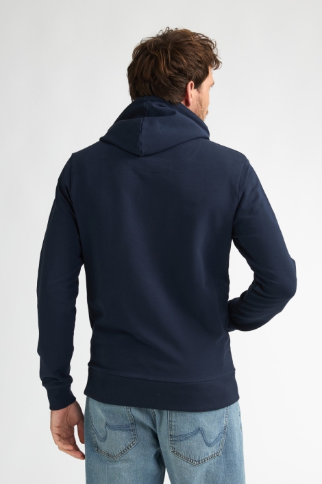 Petrol Industries blauwe heren sweater | Model achteraanzicht