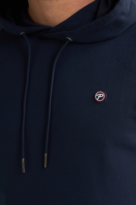 Petrol Industries blauwe heren sweater | Close up