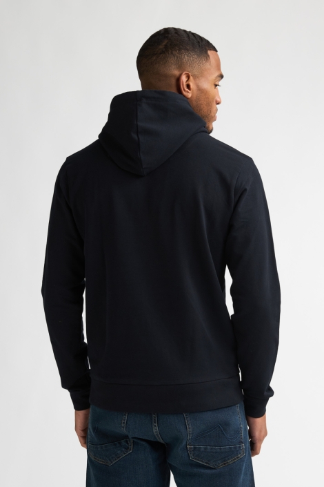 Petrol Industries zwarte heren sweater | Model achteraanzicht