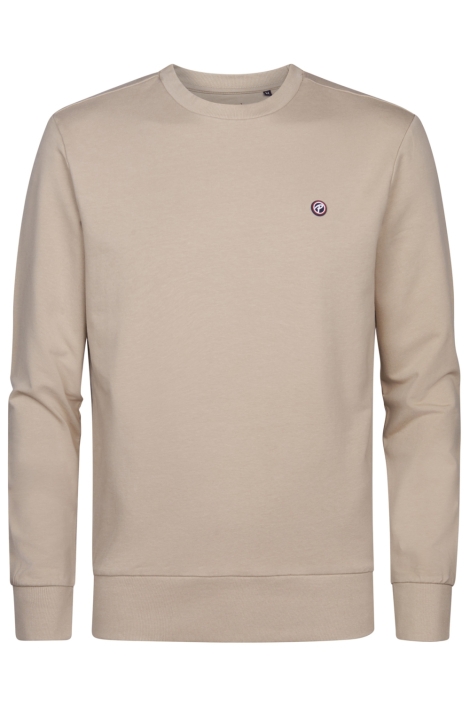 Petrol Industries bruine heren sweater | Vooraanzicht