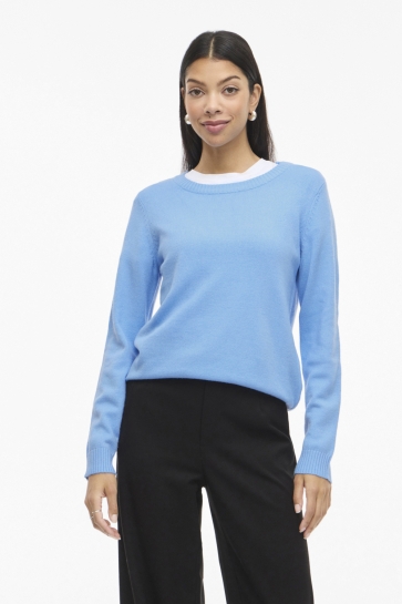 Vila Trui VIRIL O-NECK L/S KNIT TOP - NOOS 14054177 ALL ABOARD/DARK MELANGE
