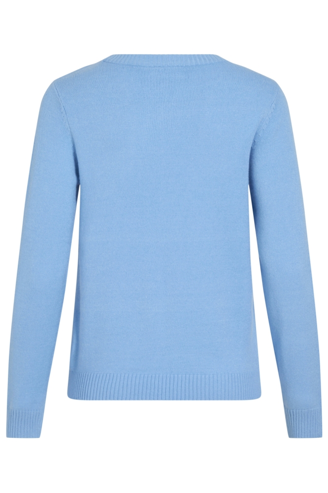 Vila blauwe dames trui | Achteraanzicht