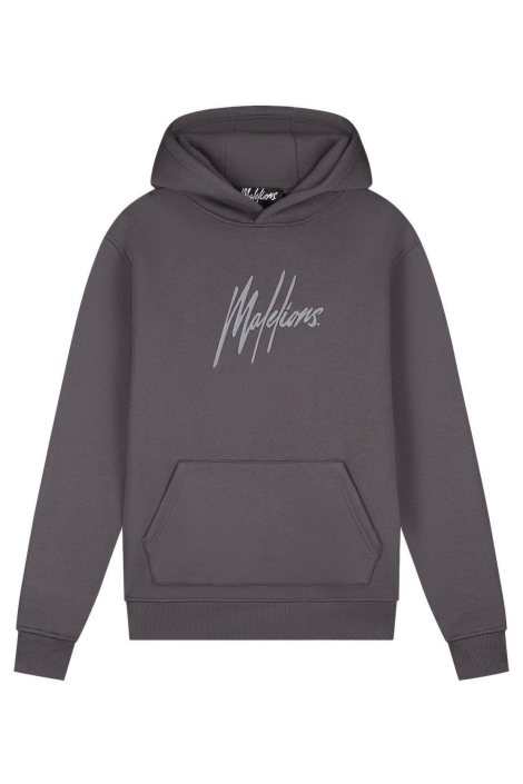 Malelions grijze heren sweater | Vooraanzicht