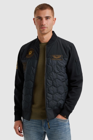 PME legend Vest HYBRID JACKET VAN EEN MATERIAAL MIX PSW2511485 5282