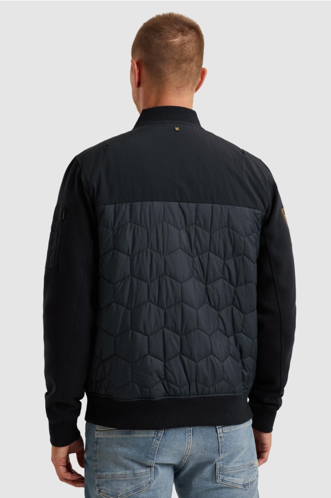 PME legend blauwe heren vest | Model achteraanzicht