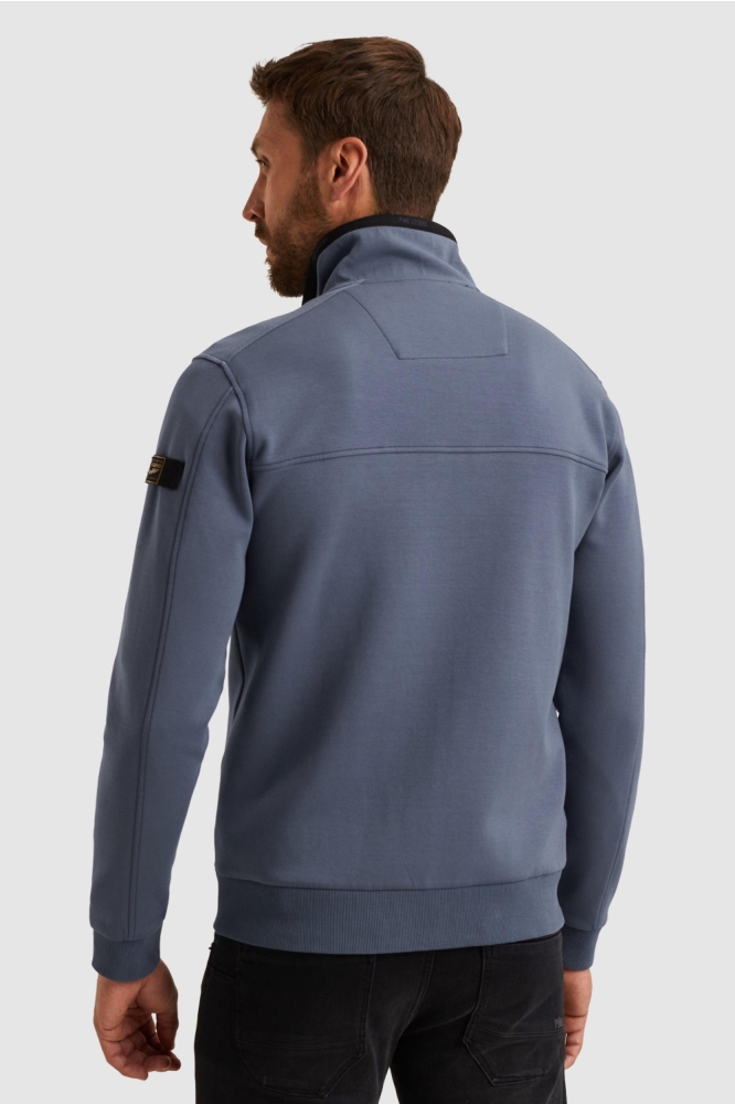 PME legend blauwe heren vest | Model achteraanzicht