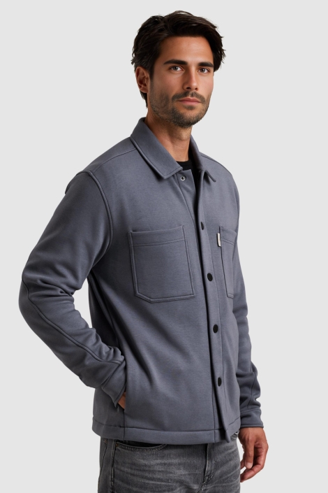 Cast Iron blauwe heren vest | Model vooraanzicht